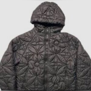 Quilted Floral Hooded Jacket